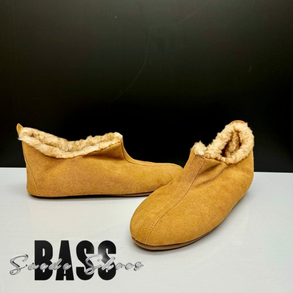 Bass Suede Plush Shoes Size 11 Brown Soft
